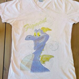 Vintage Walt Disney World Figment Dragon V Neck Sleep Shirt Size OSFA - Rare
